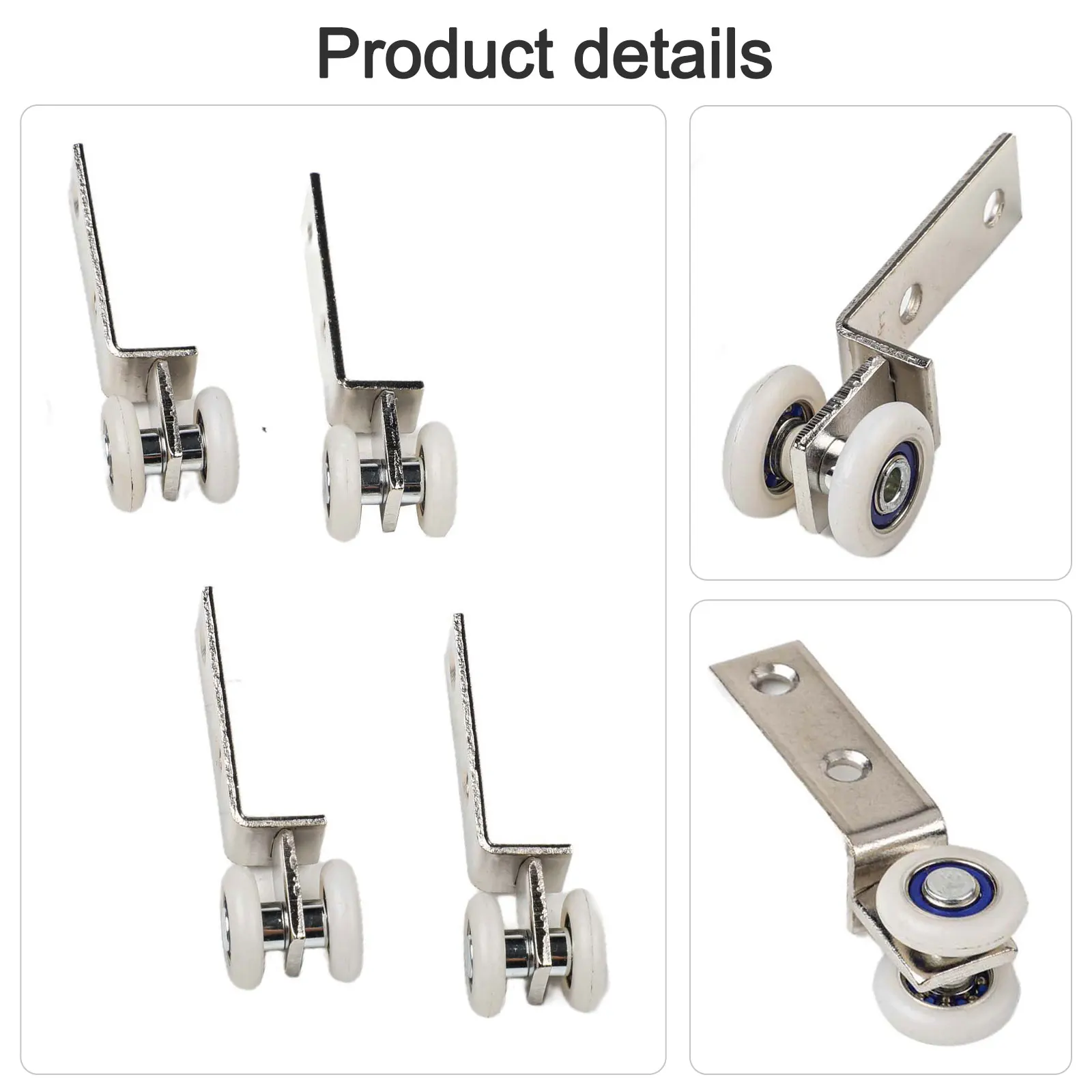 2/4 قطعة قضبان الستائر البكرات انزلاق الباب بكرة معلقة المسار بكرة كتلة لخزائن الباب المنزلقة نافذة الأجهزة #3