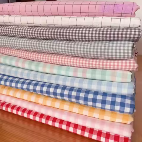 160cm*50cm Cotton yarn-dyed Chaoyang grid washed cotton fabric baby student DIY quilt cover clothing pure cotton fabric