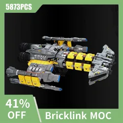 5873PCS Famous StarCraft Movie MOC Battlecruiser Interstellar Spaceship model DIY creative ideas ChildrenToy BirthdayGift Blocks