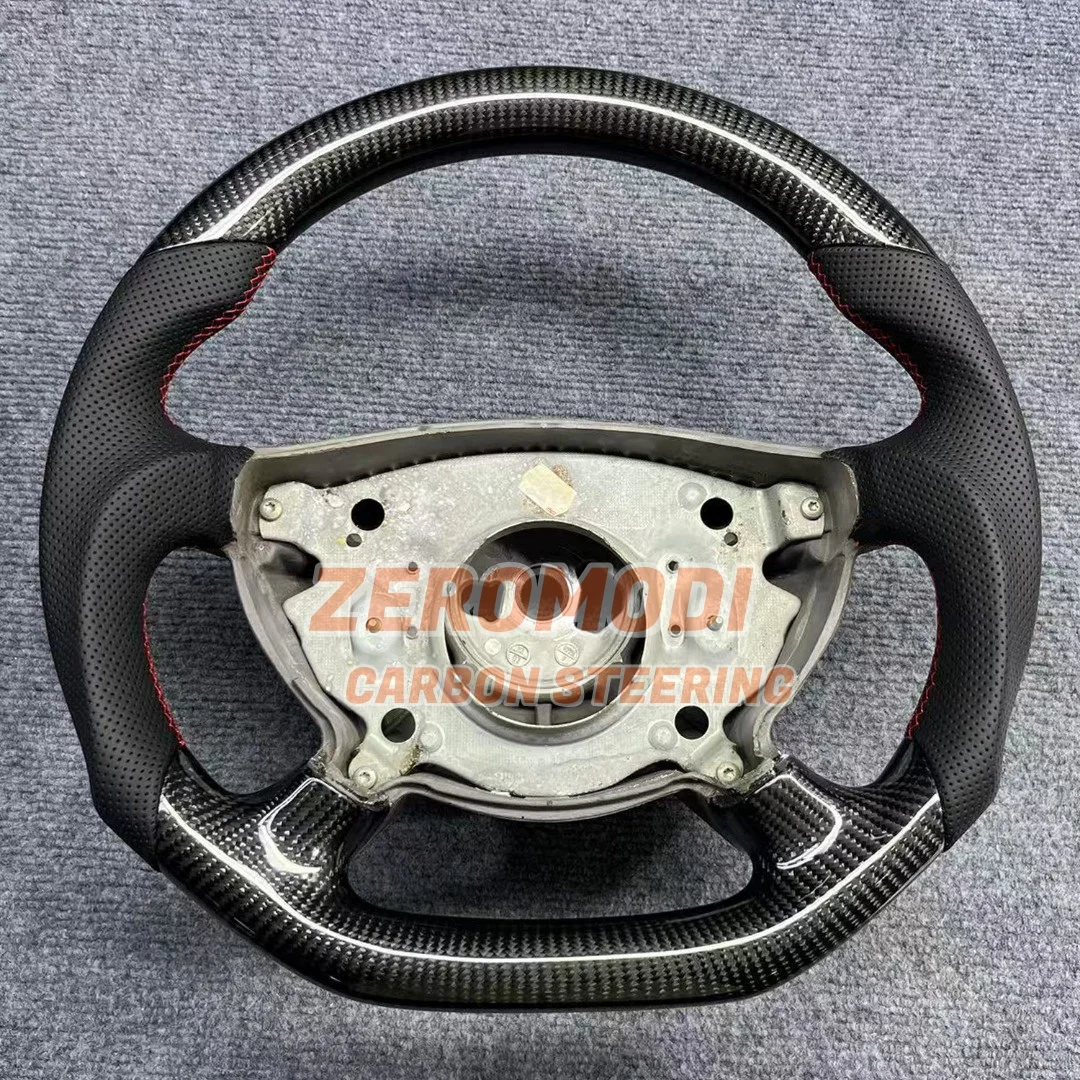 Real Carbon Fiber Leather Steering Wheel Replacement For Mercedes-Benz W211 W463 AMG 2002-2007 Sport Modified