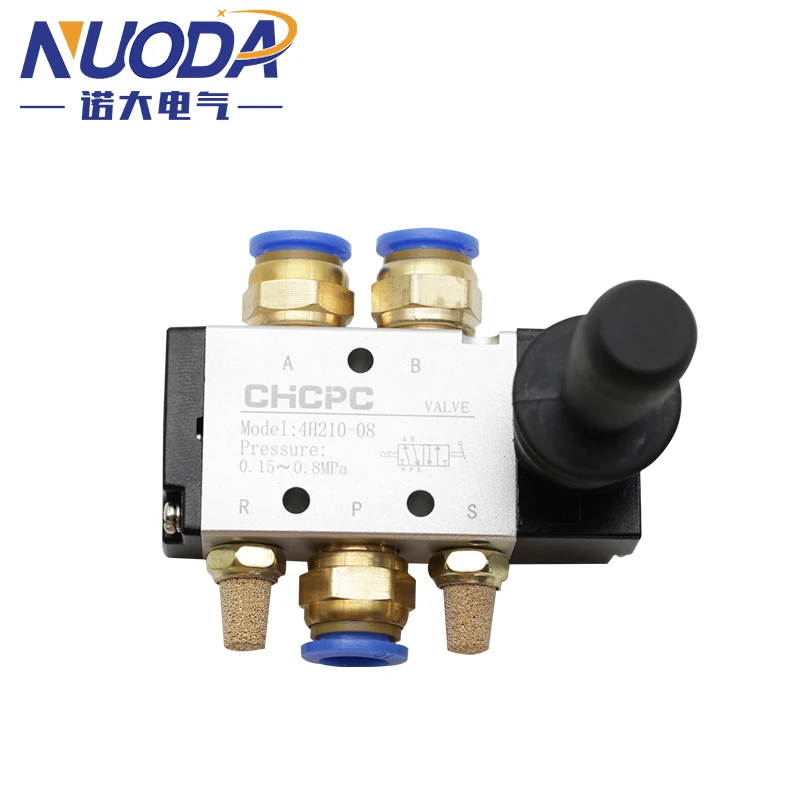 Électrovanne 4H210-08 5/2 Way Pneumatic Air Hand Lever Operated Valve Manual Control 2 Position 3 5Port Push-Pull 3H210-08 Pneumatique — détail 2