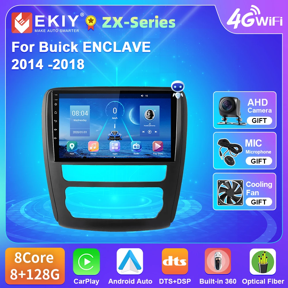 EKIY EKIY Android Auto Car Radio With Screen For Buick ENCLAVE 2014 -2018 Carplay GPS Navigation Multimedia Video Play