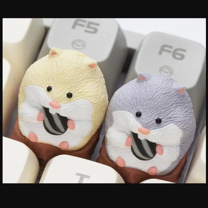 

original hamster series pudding cake mechanical keyboard personalized resin keycap original keycap