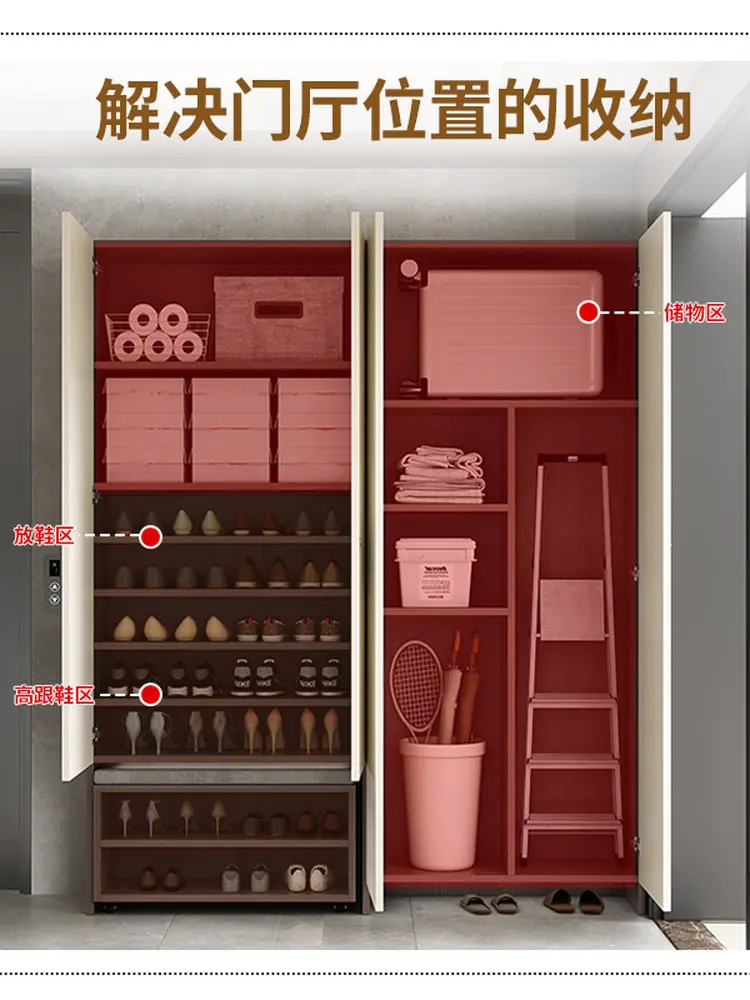 Yy-modern minimalist lockable storage shoe cabinet practical wooden entryway cabinet custom shoe cabinet
