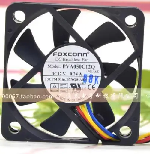 

Новый охлаждающий вентилятор для FOXCONN PVA050C12Q 5010, 5 см, охлаждающий вентилятор 50*50*10 мм