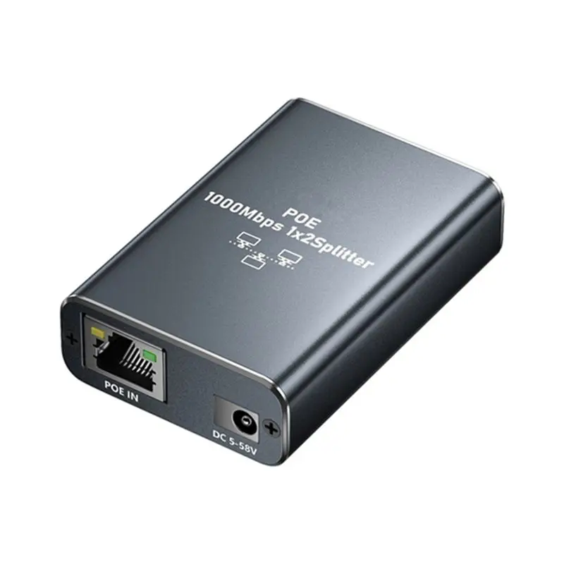 

A28Q-Network Connector Gigabit Ethernet Switch 1 In 2 Out Rj45 Splitter POE Extension Adapter 1000Mbps For PC Laptop