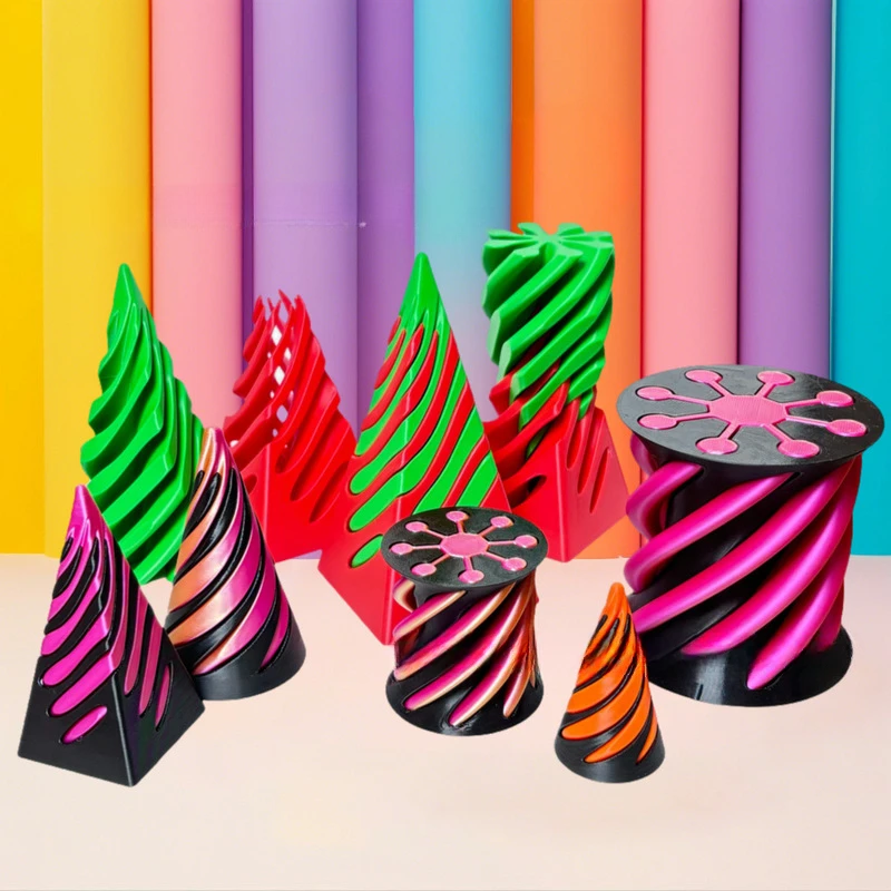 ثلاثية الأبعاد مطبوعة دوامة مخروط الهرم النحت لعبة لتخفيف الضغط الإبداعية تذكارية دفع واللعب زخارف مكتب تململ هدية للبالغين طفل