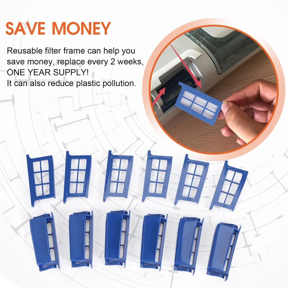 Novos filtros cpap 52 peças para philips respironics dreamstation, incluem 6 filtros montados, imperdível