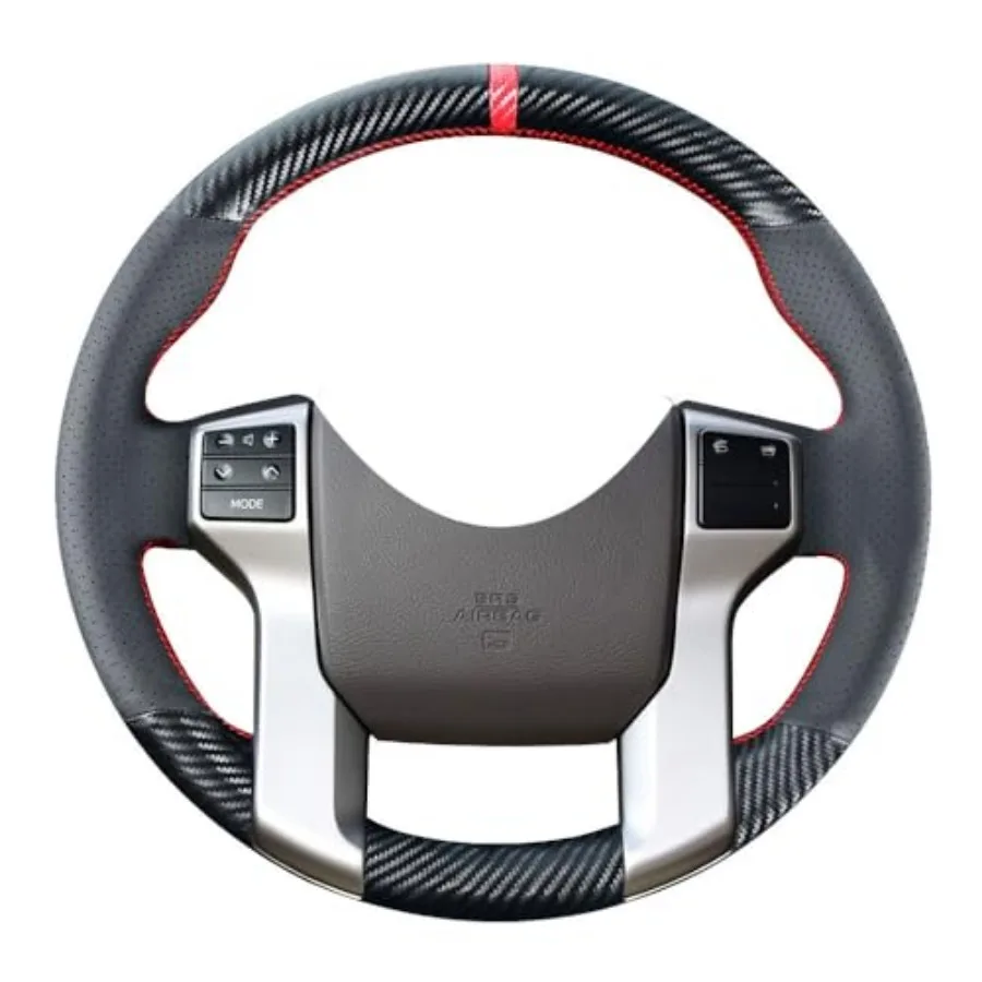 DIY Stitching Carbon Fiber Steering Wheel Cover for for Tundra Sequoia 2014-2021/ Toyota Tacoma 2012-2021/ for 4Runner 2010-202