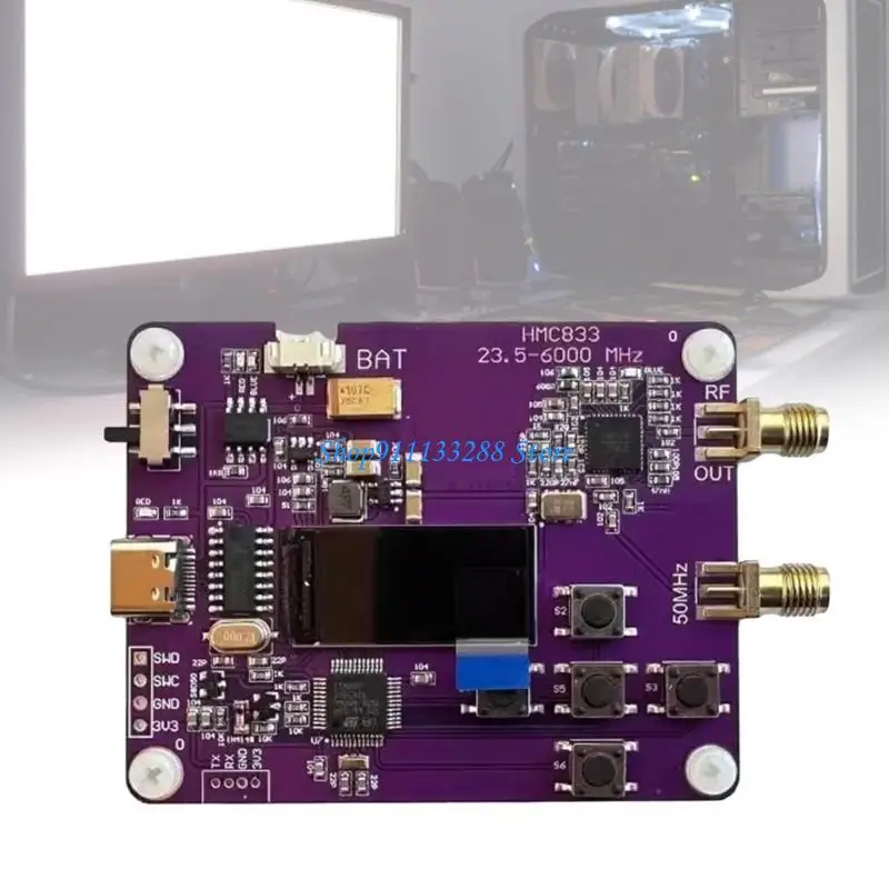 G88D Serial Control Frequency Generator Transmitter 0.96in Display RF Module RF Signals Source Transmitter 23.5-6000MHz
