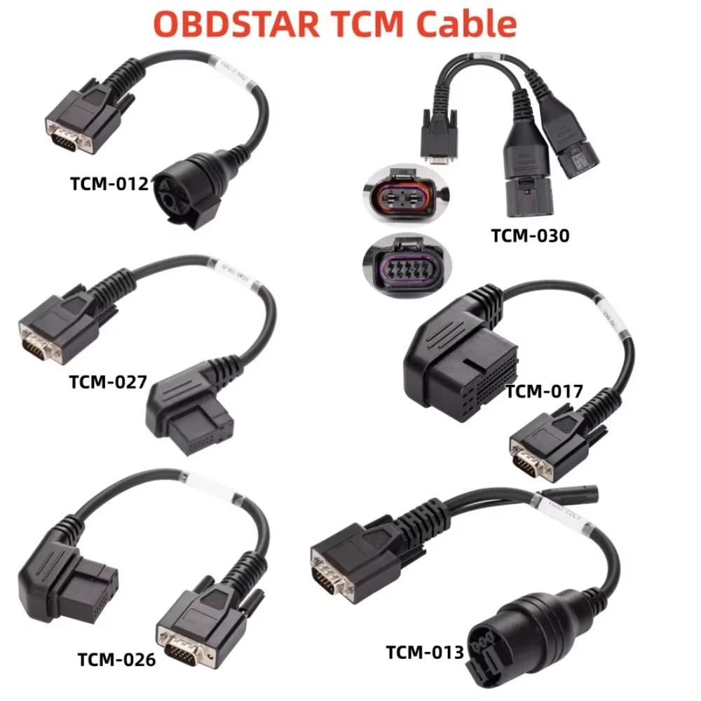 OBDSTAR TCM-012 TCM-013 TCM-017 TCM-026 TCM-027 TCM-030 Transmission Cable for DC706 X300 Classic G3 TCU Clone 7G DCT AWF21 DQ40