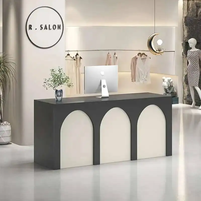 

Supermarket Desk Reseption Salon Cashier Counter Table Office Store Showcase Reception Small Shop Podium Church Banco Reception