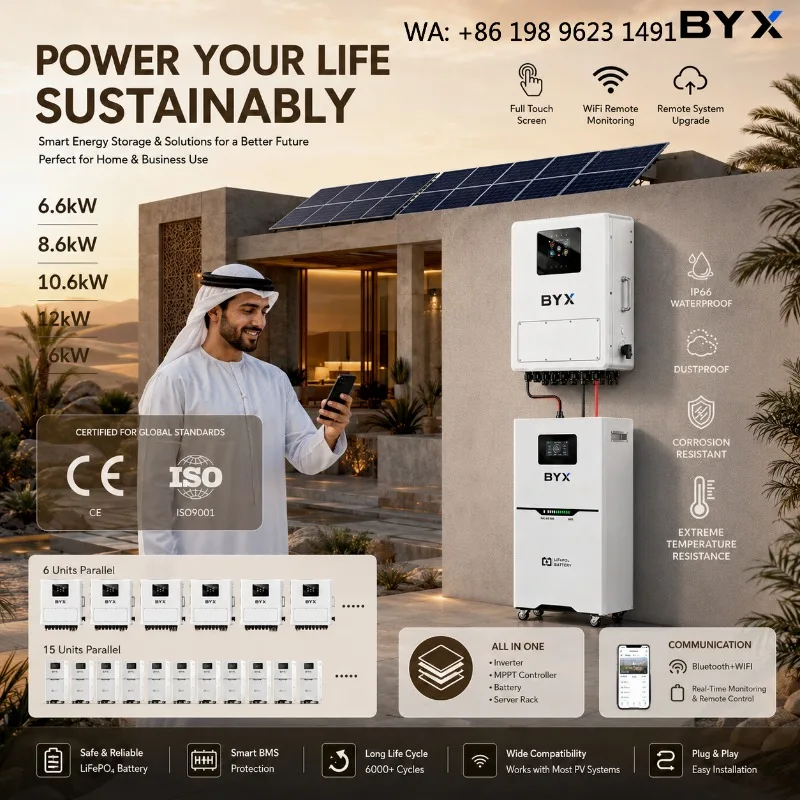 2KW-12KW Low Frequency On Off Grid Hybrid Solar Inverter Single Phase EU Stock Solar Energy Generation System