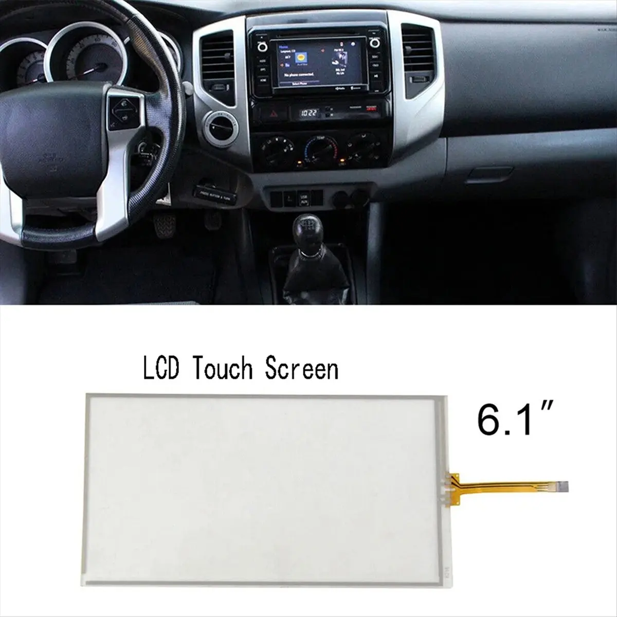ABQE 6.1inch Touch Screen Panel Digitizer Lens LCD Touch Screen for Toyota Tacoma 4RUNNER TUNDRA LA061WV1 (TD)(01)