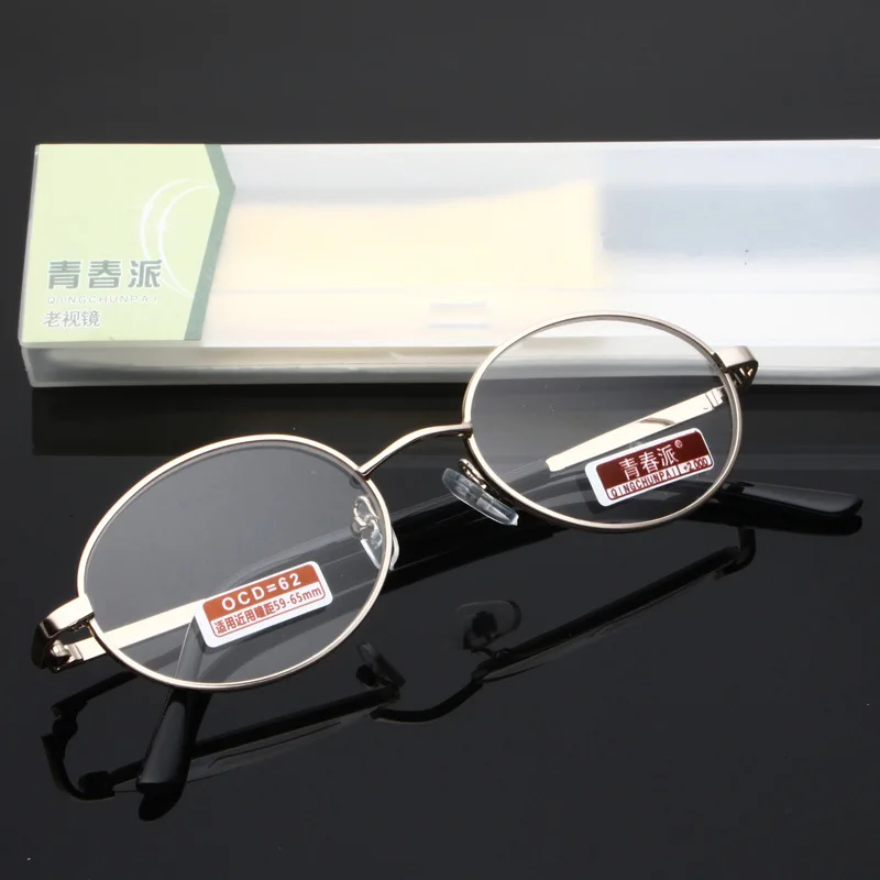 Ahora Retro Metal Oval Frame Reading Glasses For Women Resin Lens Portable Eyewear Lady Vintage Presbyopic Eyeglasses +1.0 to +4