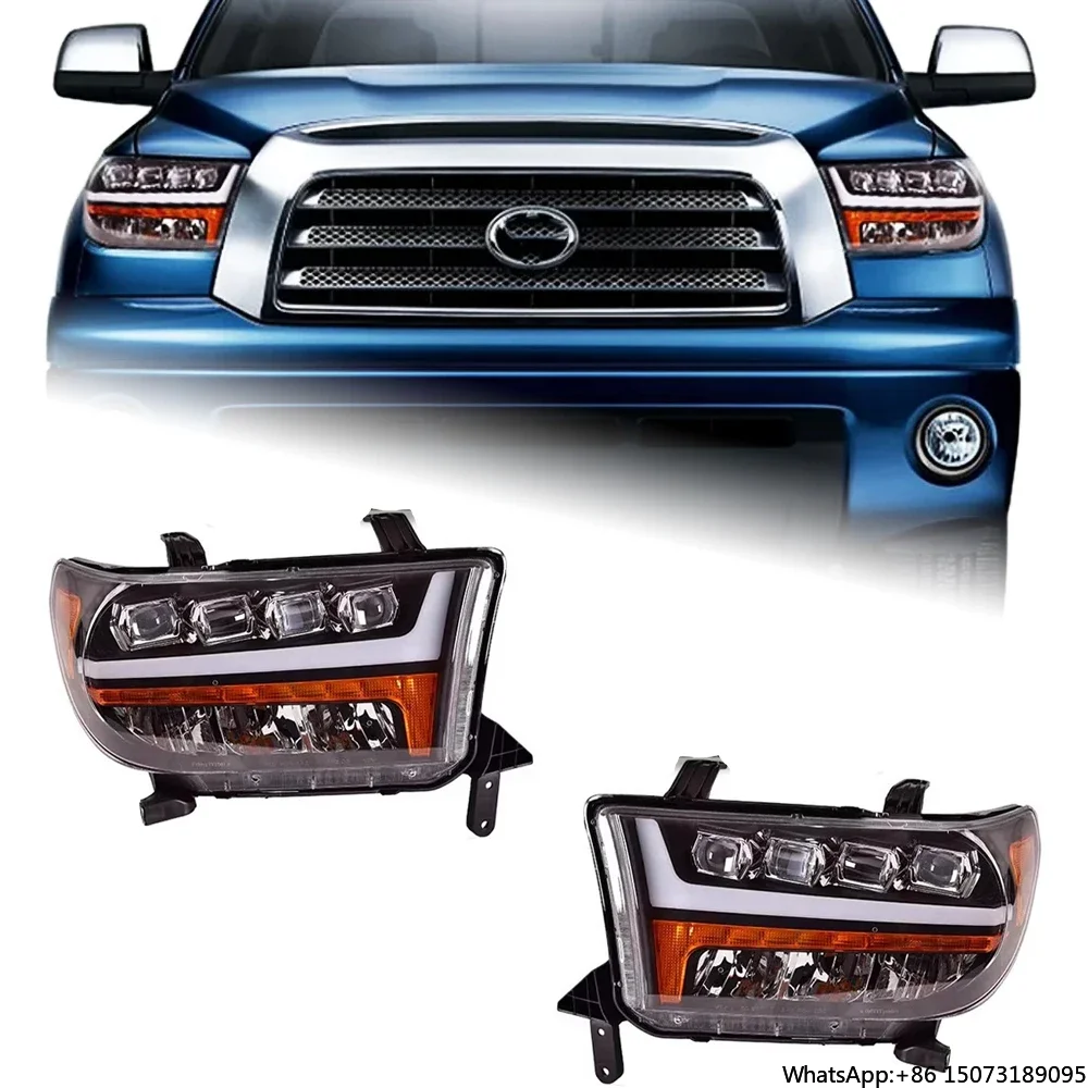 

Car Lights for Tundra LED Headlight 2007-2013 Headlights Tundra DRL Turn Signal High Beam AngelAccessories