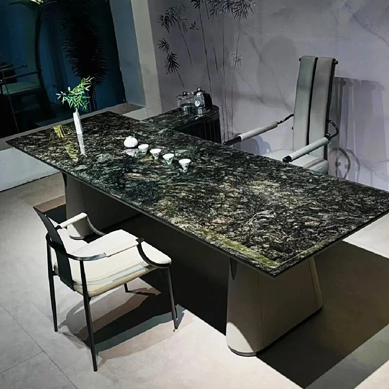 

Импортный натуральный роскошный камень, платиновый, алмазный, мраморный чайный столик, прямоугольный бытовой минималистичный элитный чайный столик