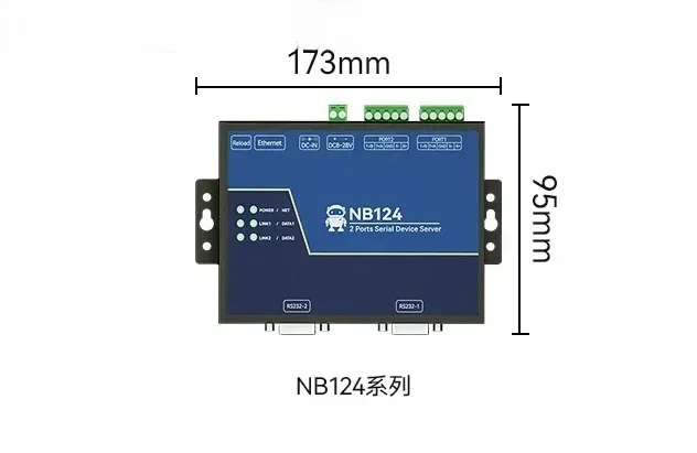 Industrial grade 2-way serial server RS485 TCP/IP Modbus TCP/IP network data transmission communication equipment POE