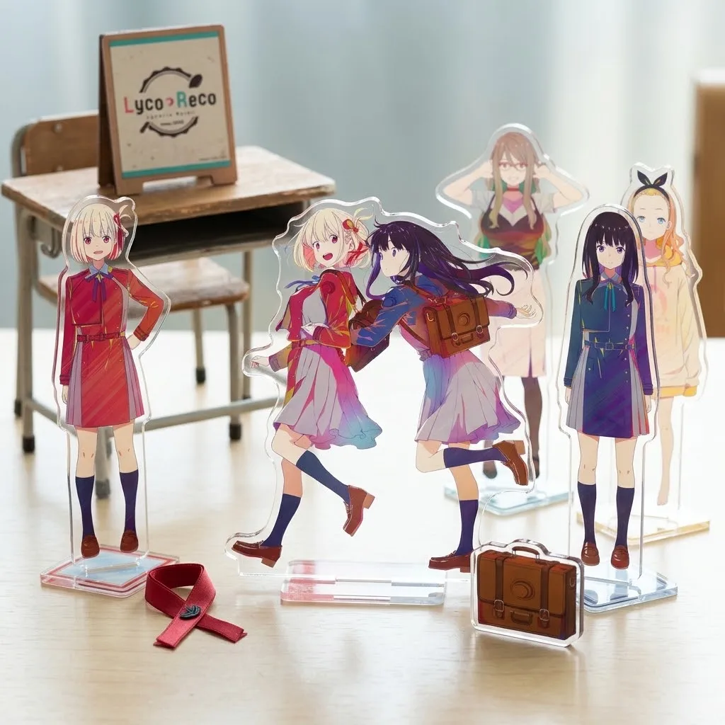 Lycoris Recoil Acrylic Stand Keychain Anime Figure Ornament Birthday Gift Hot Yofukashi no Uta Merch