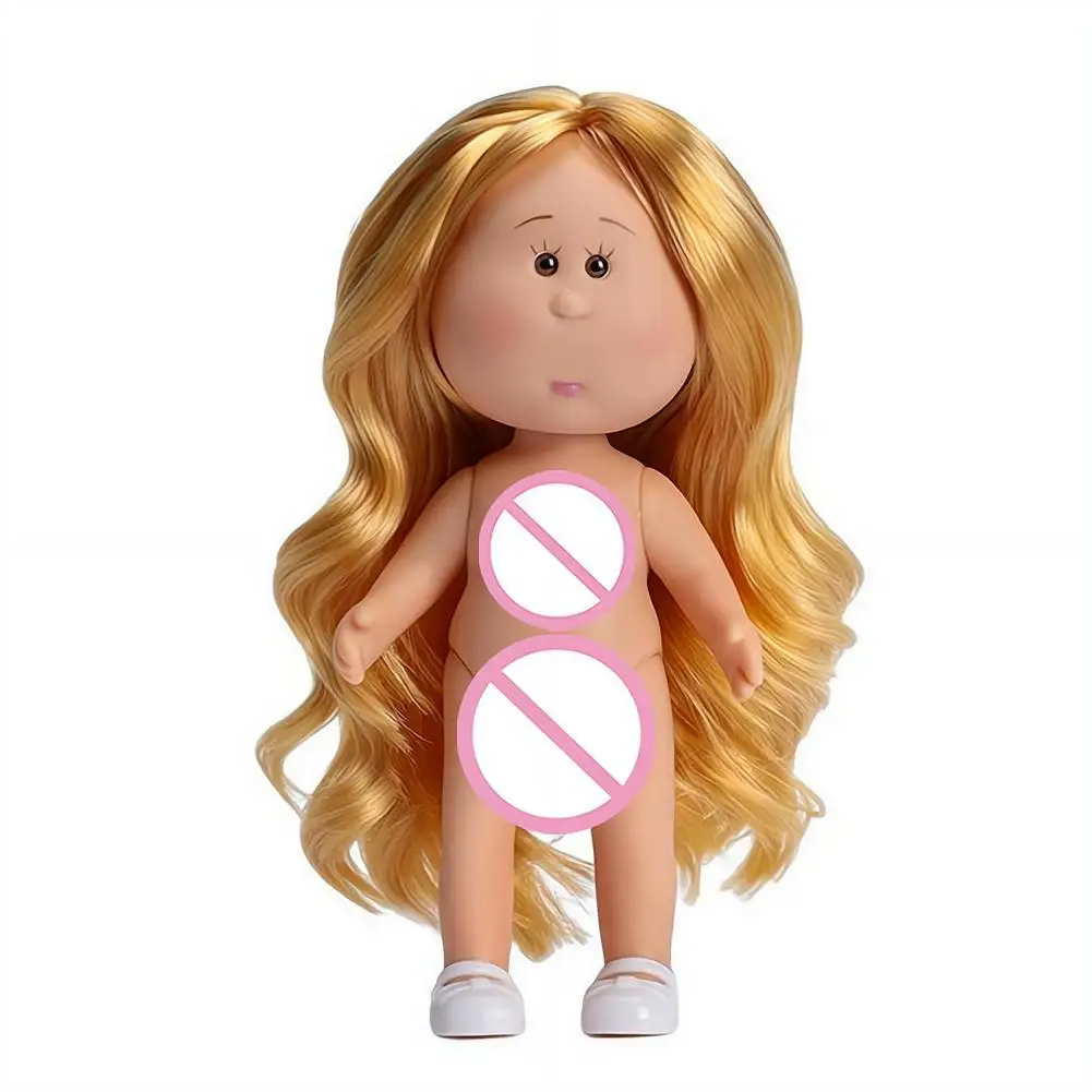 14cm Mini-Kartoffelpuppe mit 5 beweglichen Gelenken, DIY Vinyl-Süße Puppen, Spielzeug mit lockigem Haar, 14cm Vinylpuppe mit Bohnenaugen, dunkelhäutige Anziehpuppe – Detail 18