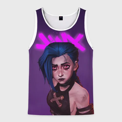 Hot Men's Tank Tops Arcane League Jinx 3D Print Sleeveless Top Casual Men/Women Anime Vest Oversized Hip Hop Street Man Clothing