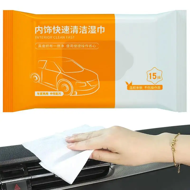 

Car Glass Wipes Car Interior Cleaning Wipes Multi-function For Auto Dashboard Seat Leather Console Water-free Fast Clean Tool