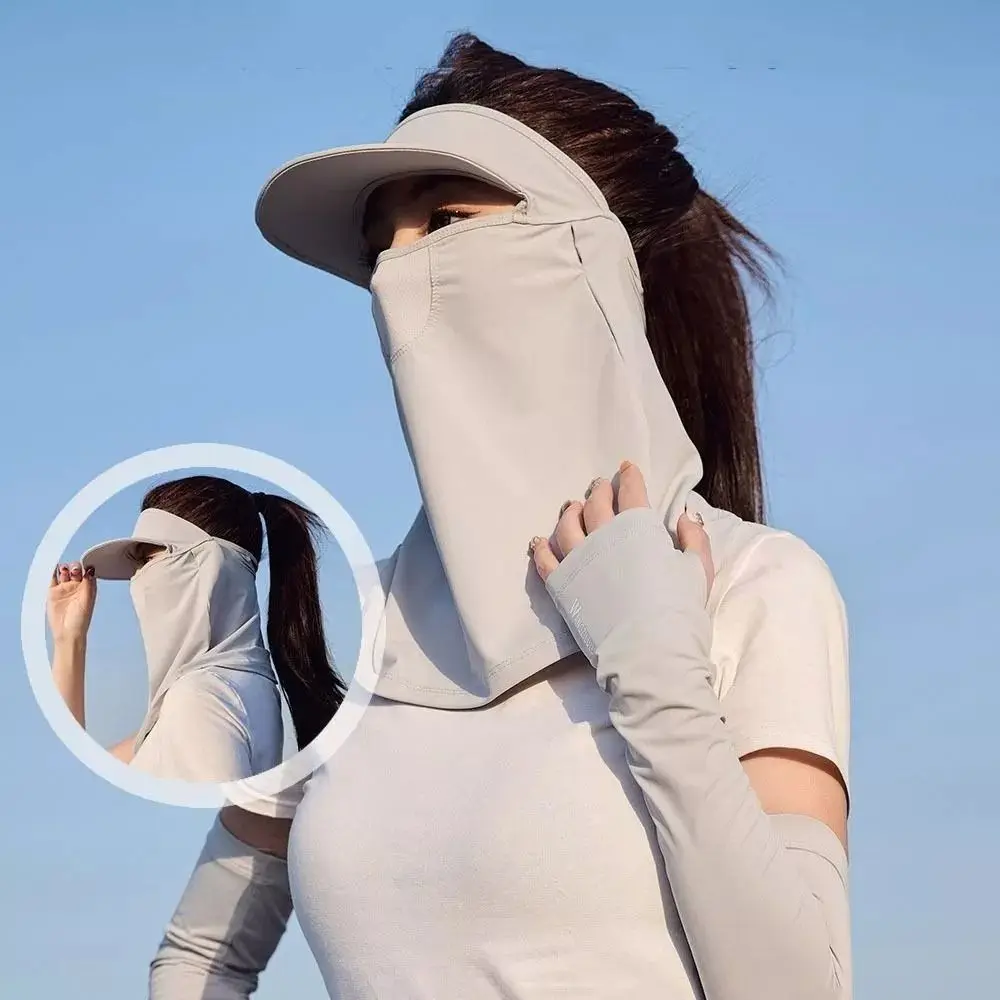 ใหม่ Quick Drying Ice Silk Mask Anti-UV Breathable Sun Protection หน้ากากไนลอน Unisex ครีมกันแดดหน้ากากขี่จักรยาน