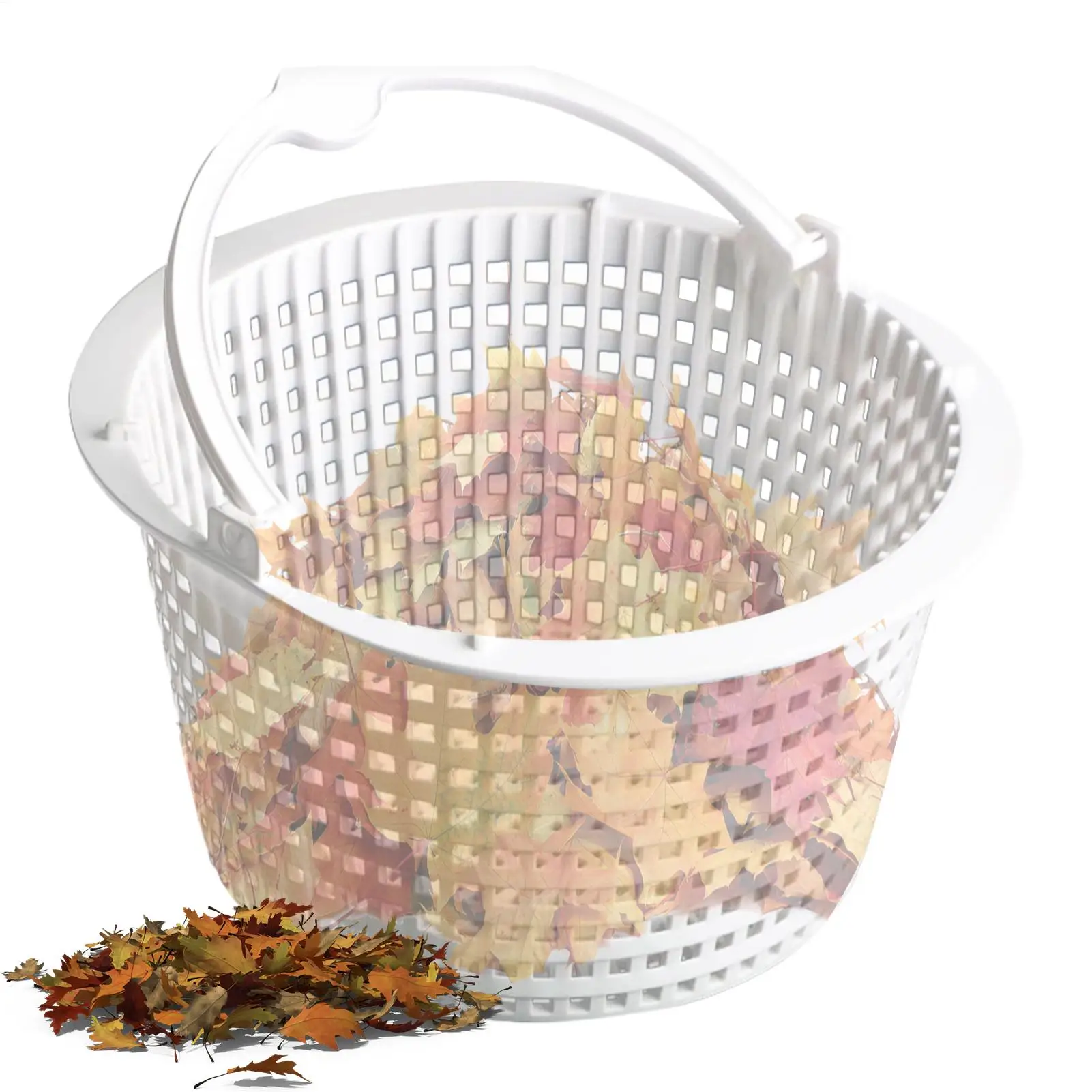 1 unidad de cesta skimmer para piscina y estanque, red de filtración para la recolección de residuos y hojas, accesorio de limpieza para piscinas