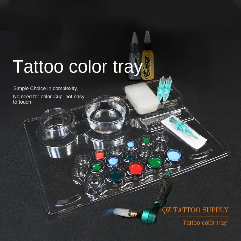 Matériel de tatouage Hadron, palette de pigments de tatouage, tasse de lavage de poulet illac, encre multifonctionnelle, 50 pièces