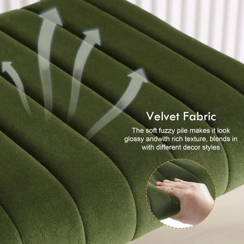 مجموعة مقاعد بار خضراء مقاس 24 بوصة مكونة من 2، كراسي ناتئة حديثة بارتفاع من منتصف القرن لجزيرة المطبخ، منجدة #4