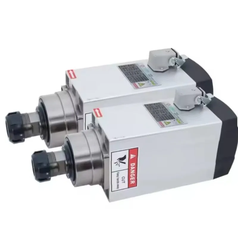 Air-Cooled CNC Spindle Motor 1.5/2.2/3.5/4.5/6KW High Speed Square BT30 Bearing for Engraving & Boring Machines