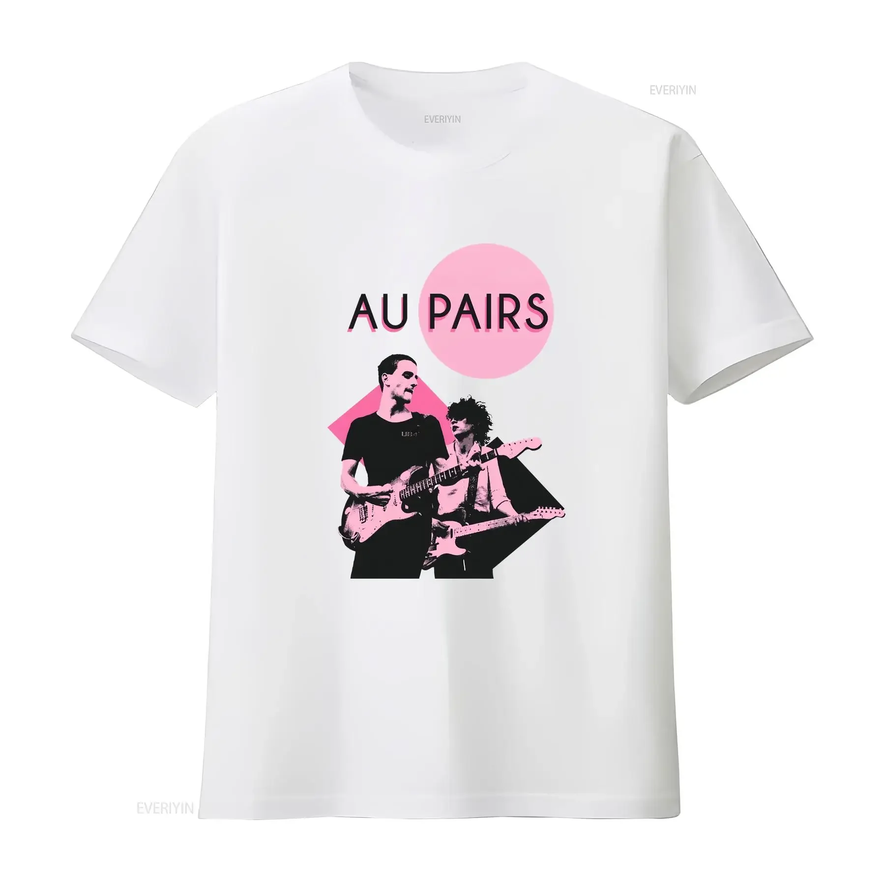 Au Pairs Post Punk Rock Music T Shirt 2018 vintage Washed Top For Everyday Wear Casual Stretched homme Unisex fashion Soft