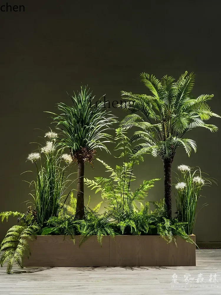 ZML large-scale simulated tropical plant indoor landscaping green plant shopping mall window floor-to-ceiling landscape ornament