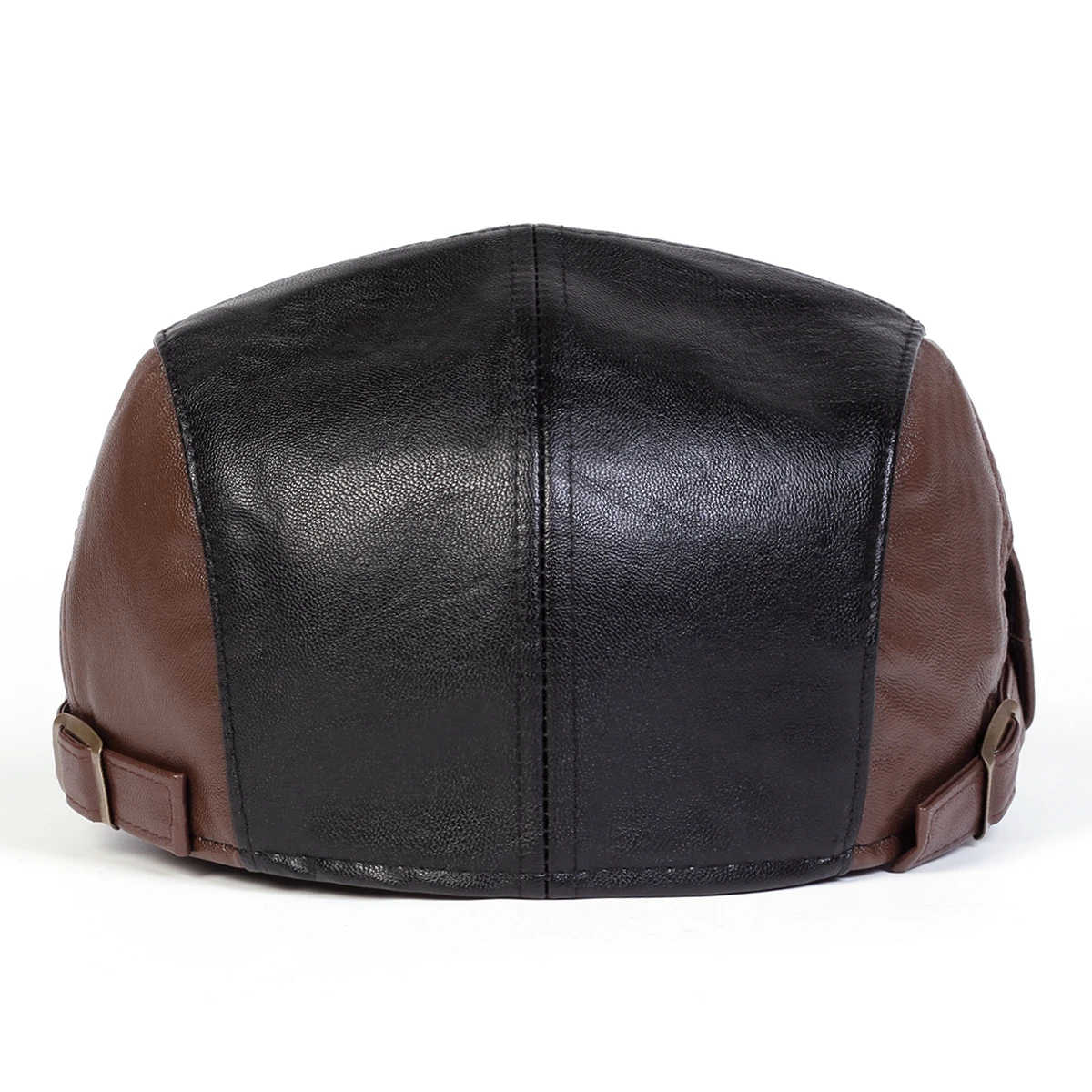 Herren Retro PU-Leder Newsboy Caps Britische Malerhüte Frühling Herbst Seitlich Verstellbare Flache Mütze Hip-Hop Baskenmützen – Detail 4
