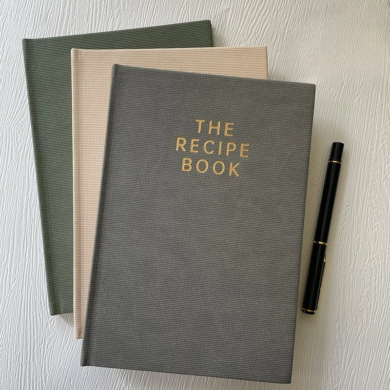 Cuaderno de recetas A5, diario de cocina, organizador de recetas, cuaderno de Plan de comida, cuaderno de registro de cocina diaria, 1/2 Uds.