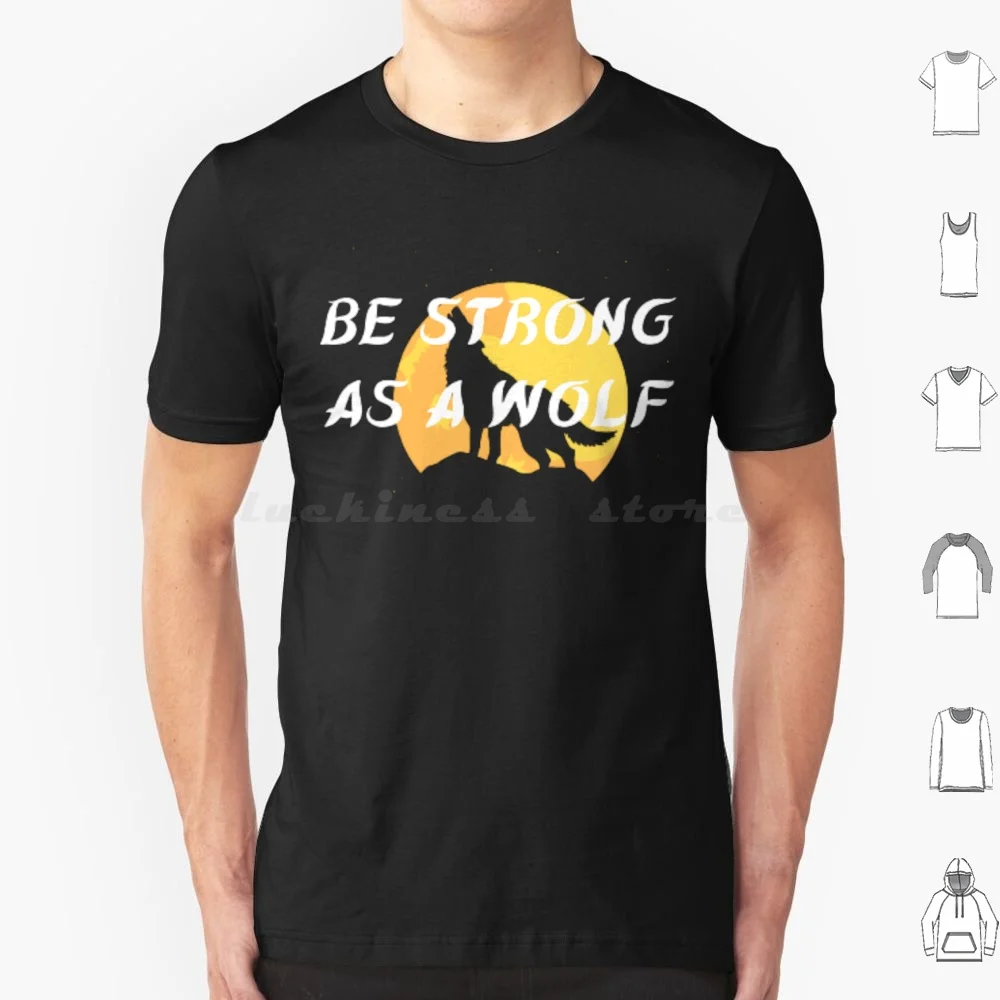 Camiseta de animais selvagens, Seja forte como um lobo, tamanho grande, 100% algodão, animais como líderes, Bad Omens, Tosin, Abasi The Atomic