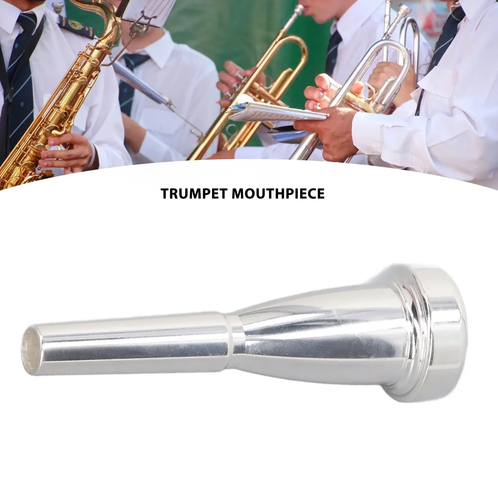 Bocchino per tromba Accessori di ricambio per strumenti musicali a fiato professionali in metallo in lega di alluminio per tromba