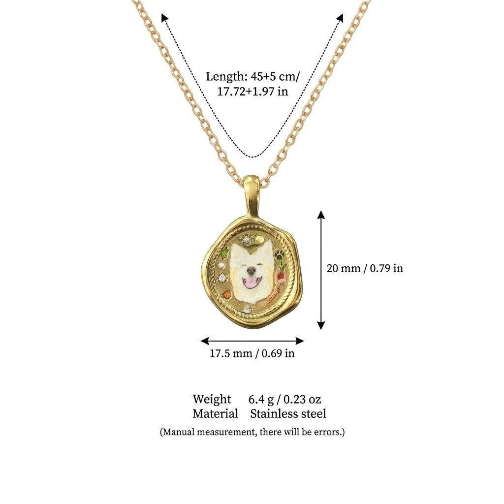 Gold Plated Necklace Personalized Simulated Necklace Door  Necklace Delicate For Women Gift For Relatives Sweater Chain