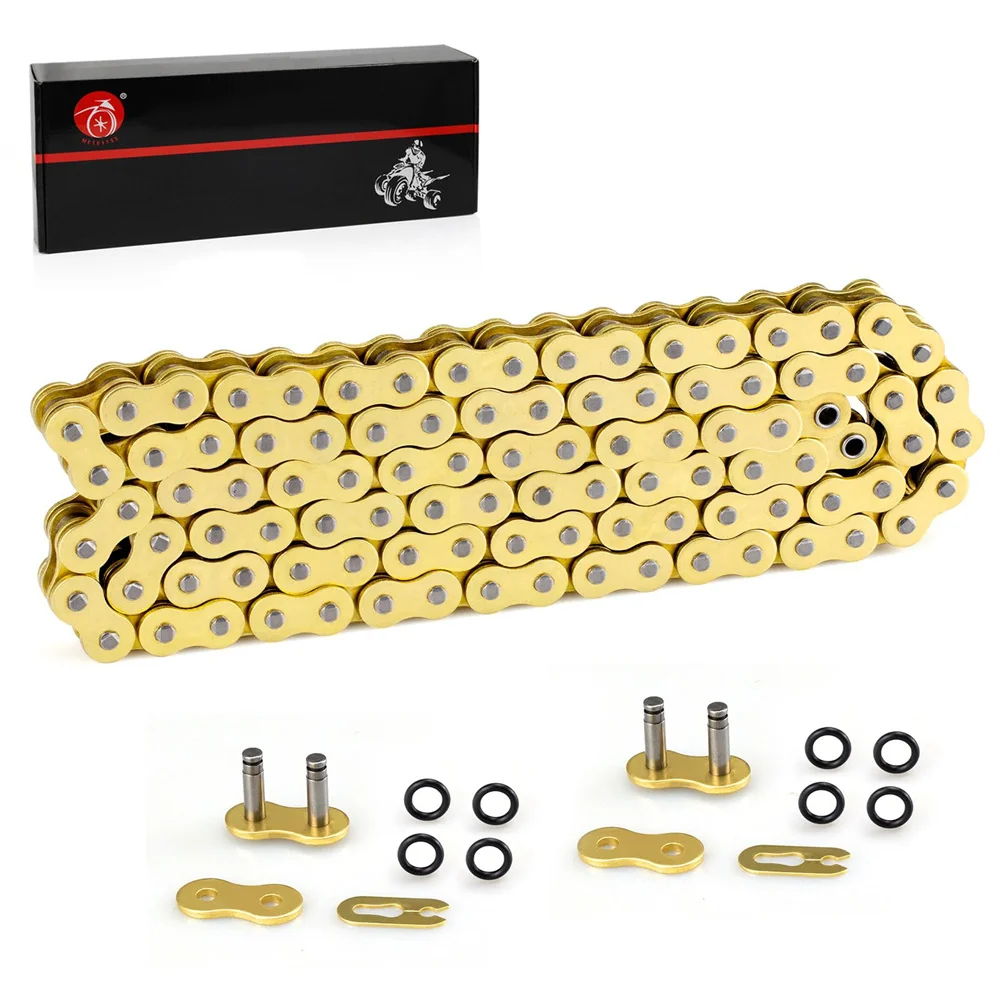 Heavy Duty O-Ring Drive Chain (Gold) for Yamaha Warrior 350 Raptor 350 700 700R YFZ450 YFZ450R XT250 XT550 YZ100 Outlaw 450 525 view 6