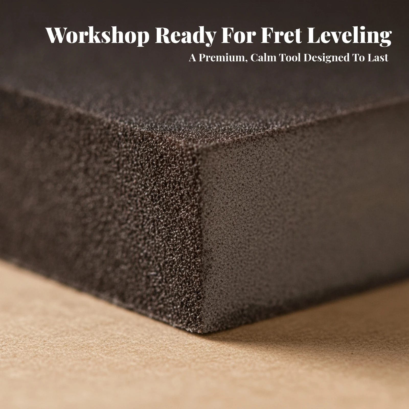 Rectangular Sanding Block Compact Abrasive Block Hand Sander Rigid High Efficiency for Luthier, Workshop, Guitar Repair