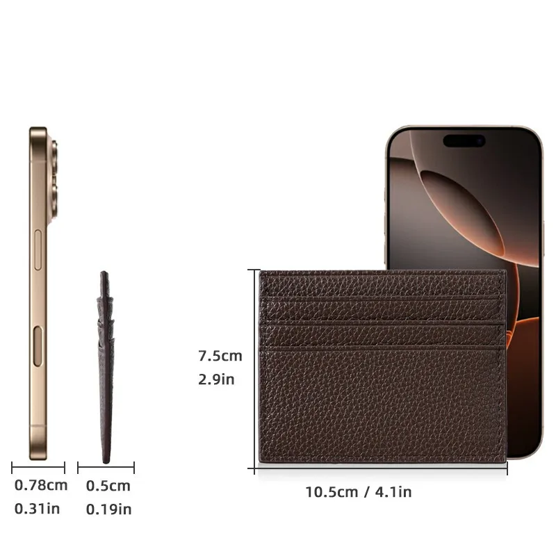 1Pc Unisex Solid Color Classic Simple Card Holder, 6 Card Slots Id Card Case, Pocket Portable Bank Card Holder, Versatile Card Holder for Commuting, Travel, and Back to School