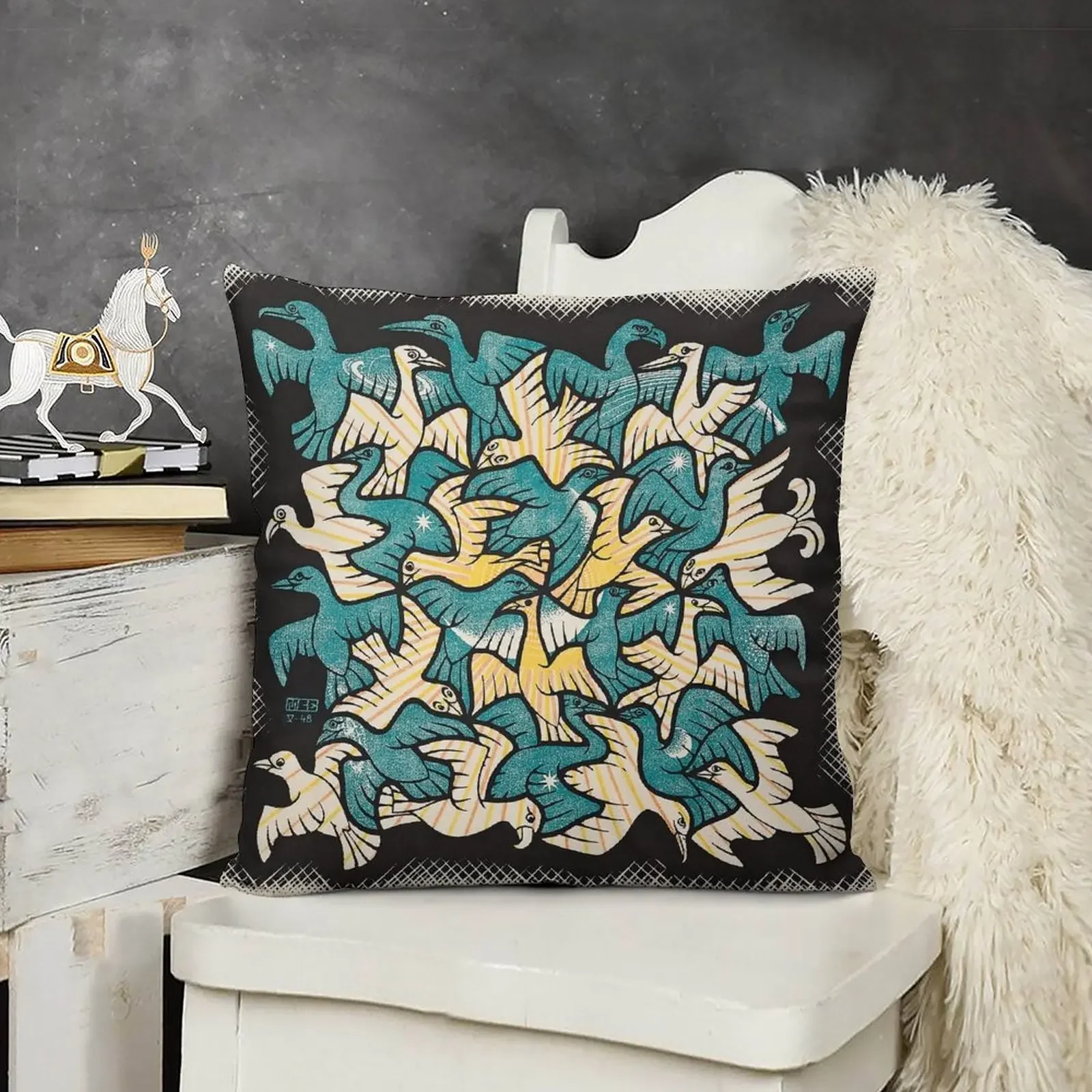 

m c escher art paintings Throw Pillow Cushion Child Luxury Living Room Decorative Cushions pillow