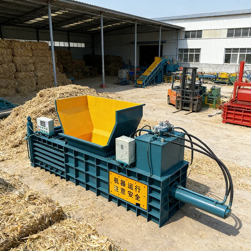 Customized Horizontal Hydraulic Baler Waste Carton Paper Plastic Film Compressing Baling Machine High Pressure Recycling Press