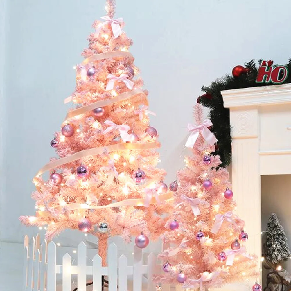 

Pink Flocking Tree Mini Pine Trees for Crafts Christmass Cheistmas Decorative Decorations Simulated Desktop Pinecone