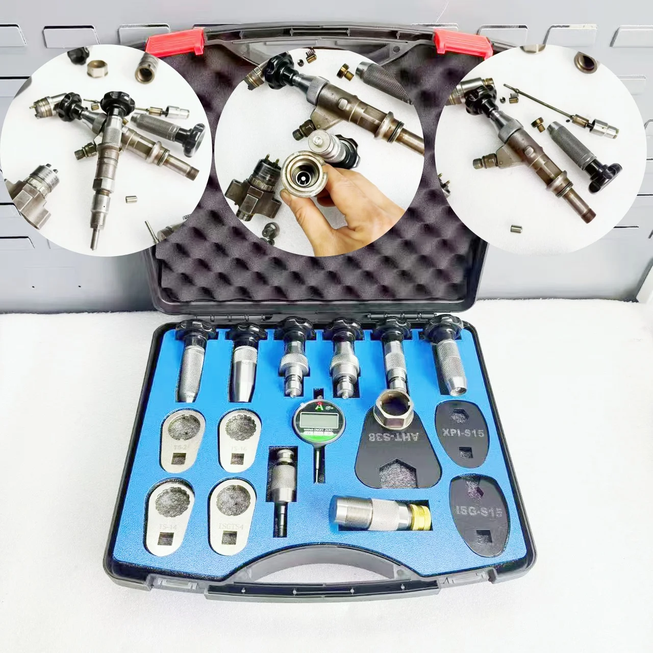 Kit de herramientas manuales para la extracción, desmontaje y rectificado de solenoides de inyectores Cummins Scania XPI ISG CRIN