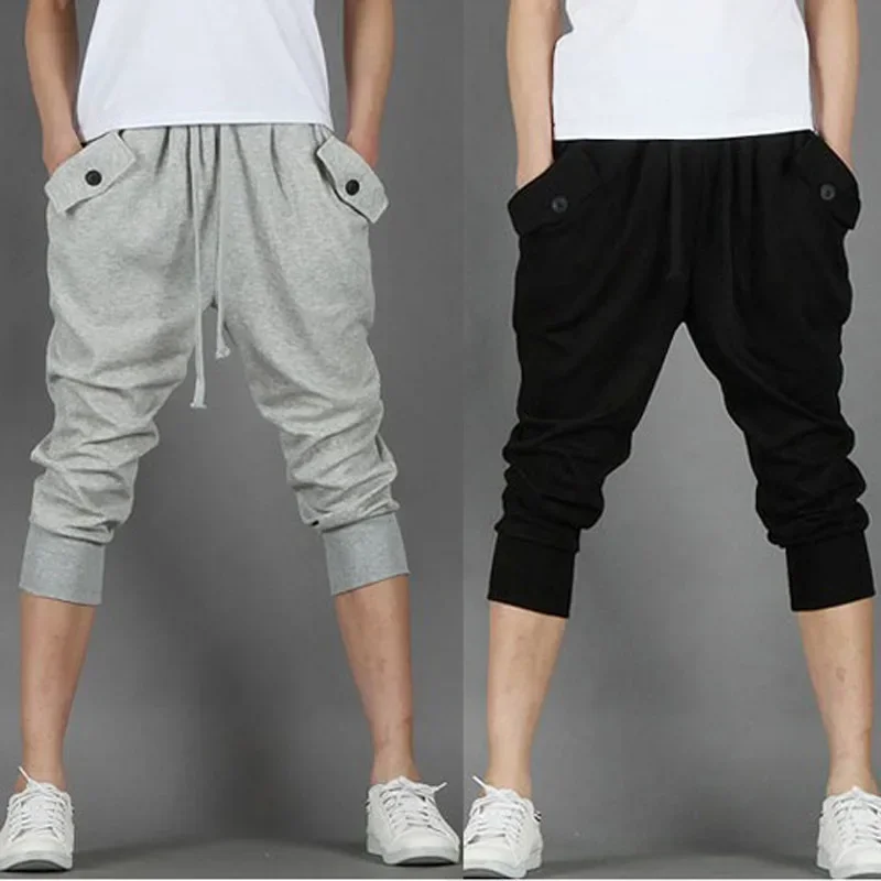 

Foreign Trade Korean Version Trend Summer Men's Solid Color Casual Sports Feet Capris