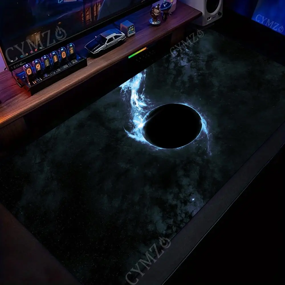 Podkładka pod mysz z motywem czarnego dziura, mata na biurko, podkładki gamingowe, gumowa, antypoślizgowa, wytrzymała, wodoodporna, akcesoria PC, podkładki pod klawiaturę i mysz, dywanik