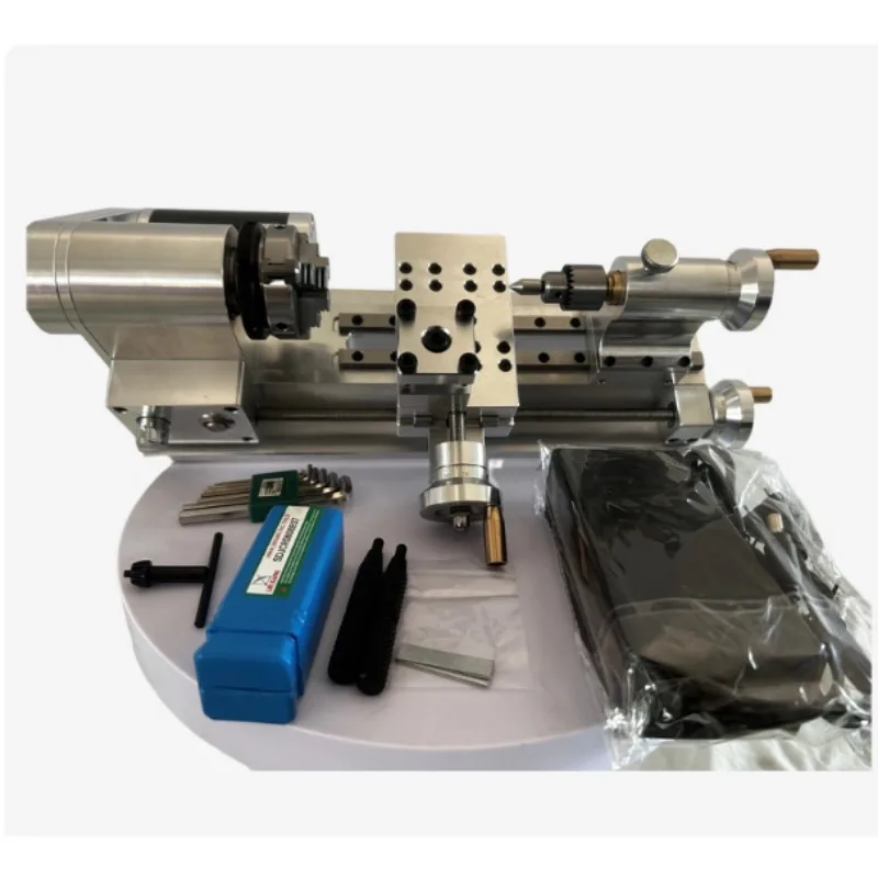 Lathe Metal Bench Top Precision DIY Miniature Lathe， for Watchmaking Model Craft Woodworking Hobby Desktop