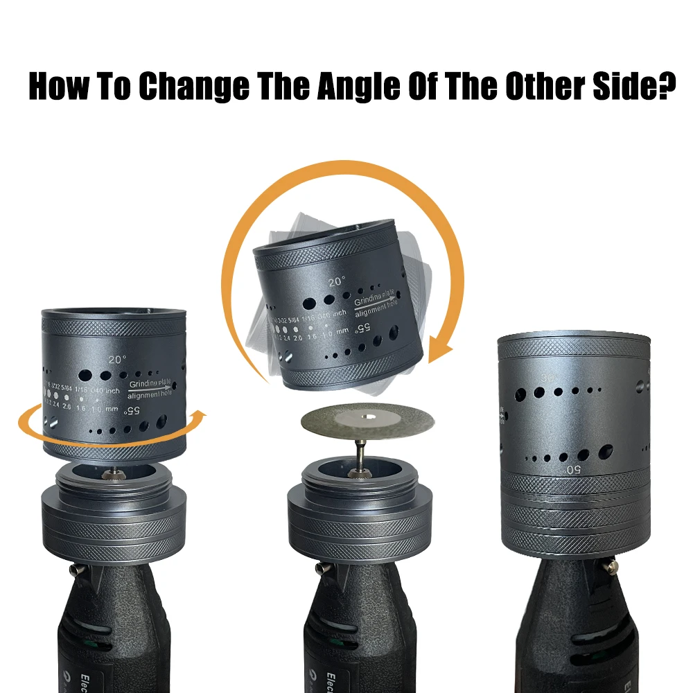 New Tungsten Electrode Sharpener Grinder Head 2025 TIG Welding Tool Suitable For Most Rotary Tools With 10 Double Diamond Wheels