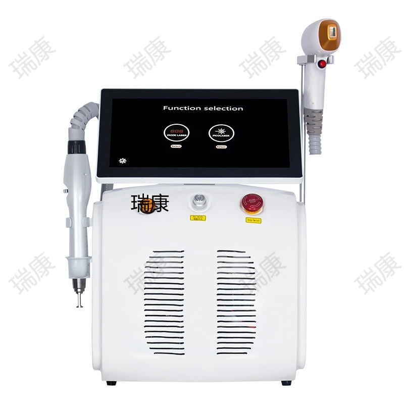 755 808 1064NM 2-in-1 Titanium Laser Technology Cooling System PICO Laser Tattoo Removal Diode Laser Laser Hair Removal Machine